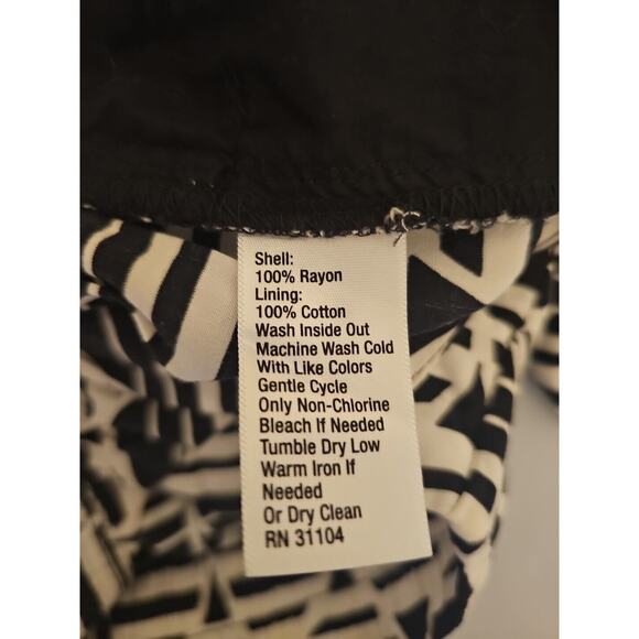 Kaari Blue‎ black and white Flowy Casual Pants Size Medium - Picture 8 of 12